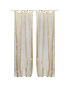 Curtain , polyester, beige-white, 150x270 cm