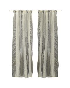 Curtain, polyester, gray, 150x270 cm