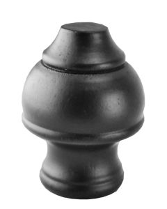 Curtain pole final, Size: Ø25 mm, Color: Black, Material: Wood