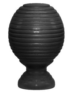 Curtain pole final, Size: Ø25 mm, Color: Black, Material: Wood