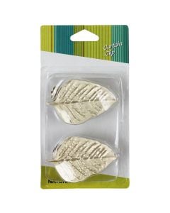 Metallic curtain clipper, Size: 8.5x5.3xH4 cm, Color: Beige, Material: Metal
