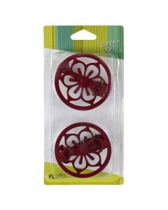 Metal clips, Size: D.7xH4 cm, Color: Red, Material: Metallic