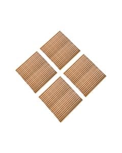 Napkin, bamboo, brown, 10x10 cm, 4 piece