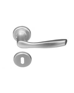 Door handle set, steel/aluminium