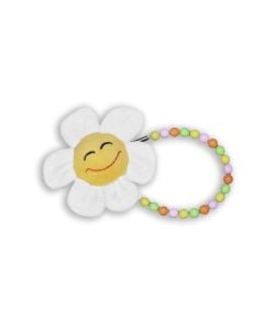 Curtain tieback 28cm, yellow/white