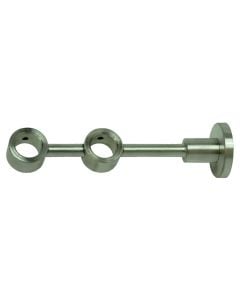Curtain pole double support, Size: D.16 mm x 8 cm, Color: Inox, Material: Metallic