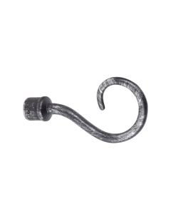 Curtain pole final, Size: D.20 mm, Color: Black-Silver, Material: Metallic