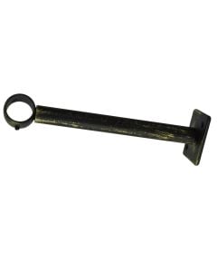 Curtain pole double support, Size: D.20 mm x 15-20 cm, Color: Black-Gold, Material: Metallic