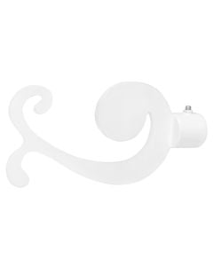 Curtain pole final, Size: D.16 mm, Color: White glossy, Material: Metallic