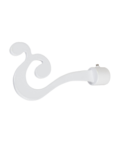 Curtain pole final, Size: D.16 mm, Color: White glossy, Material: Metallic