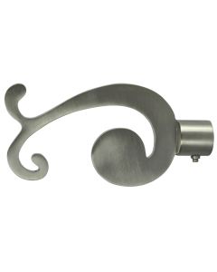 Curtain pole final, Size: D.16 mm, Color: Satin Nickel, Material: Metallic