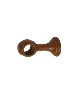 Curtain pole support, Size: D.20mm x 6cm, Color: Cherry, Material: Wood