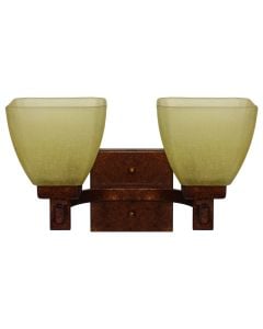 Wall lamp  E27-2x60W/ metal and glass.