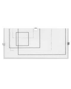 Wall lamp E27-1x60W.30x15cm/ Flat glass with pattern , outside clear ,Satin nickel