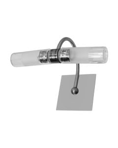 Mirror lamp,E14 1x40w,satin chrome,opal glass