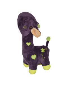 Purple Plush Embroidered heart deee Toy "S"