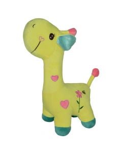 Yellow Plush Embroidered heart deee Toy "L"