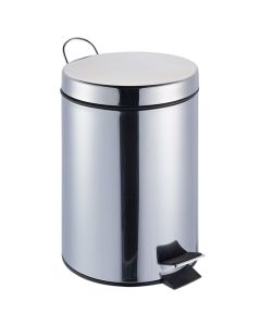 Toilet bin, 5 lt, ALL 4 BATH, stainless steel, silver, Ø20 xH27.5 cm