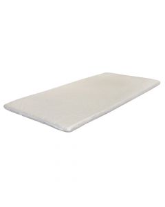 Mbishtresë dysheku, teke, sfungjer, tekstil, e bardhë, 90x190xH5 cm