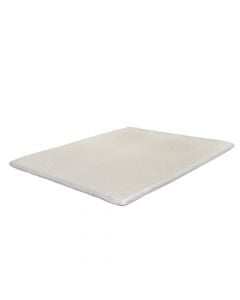 Mbishtresë dysheku, dopjo, sfungjer, tekstil, e bardhë, 160x190xH5 cm