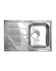 Lavapjatë, 1 gropë, djathtas, COMETA, inoks, argjendi, left, 86x50xH19 cm