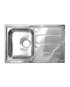 Lavapjatë, 1 gropë, majtas, COMETA, inoks, argjendi, djathtas, 86x50xH19 cm
