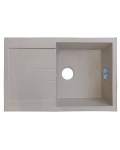 Sink, 2 bowls, PLADOS, granite, grey, 86x50xH20 cm