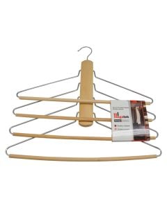 Clothes hanger, MEGATEK, lotus wood, natural, 40.5x1.6xH40 cm