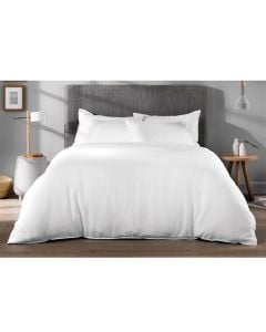 Quilt cover, double, 50% cotton; 50% polyester, white, 260x240 cm