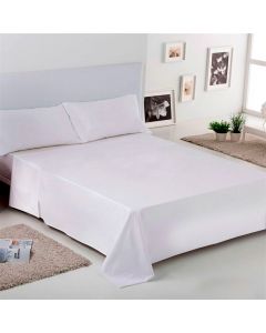 Double bed linen, 50% cotton; 50% polyester, white, 160x190+30 cm