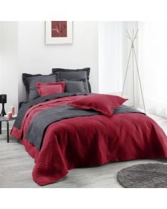 Bedspread, double, FLORENCIA, 100% polyester, red, 220x240 cm