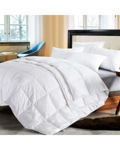 Quilt 880 gr (250 gsm), Imperial Calgary PLATINIUM, Cover: 100% cotton batist baffle boxes German piping, Filling: 90% white duck down Class 1; 10% duck down, 155x220 cm