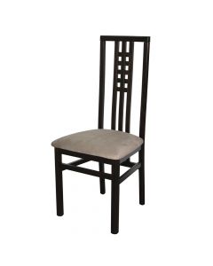 Dining chair, wooden structure (wenge), beige upholstery, 47x42xH49-106.5 cm