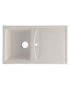 Sink, 1 gropë, left / right, CORAX, granit, grey, 86x50xH20 cm