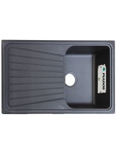 Lavapjatë, 1 gropë, majtas / djathtas, FORMA, zezë, 86x50xH10 cm