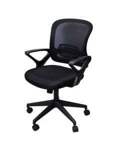 Office chair, nylon base, PP castors, black, 58x60xH88-96 cm