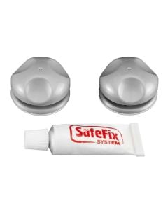 Adhesive support, Eureka, abs/nylon, grey, 2 pcs