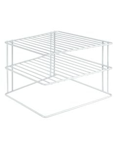 Raft mbajtës këndor, Silos, veshje ldpe, e bardhë, 25x25xH19 cm