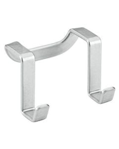 Double hook, Galileo, polytherm® coating, grey, 6x4 cm