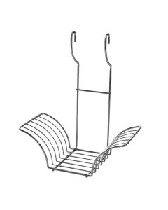 Plate/lid holder, Lonardo, chromed steel, silver, 6 sections, 26x14xH30 cm