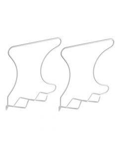 Shelf dividers, Wally, ldpe plastic coating, white, set of 2 pcs, 29x6xH30 cm