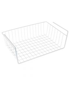 Undershelf basket, Babatex, ldpe plastic coating, white, 40x26xH14 cm