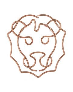 Wall hanger, Safari, lion, polytherm® copper coating, reddish brown, 30x27 cm