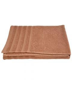 Shower towel, cotton, brown, 90x150 cm, 450 gsm