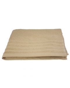 Shower towel, cotton, light beige, 70x130 cm, 450 gsm