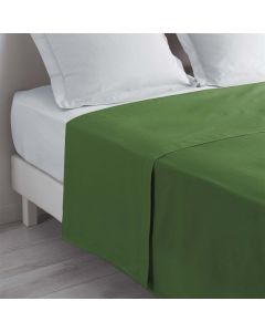 Double, flat, sheet, 100% cotton, fir green, 240x300 cm