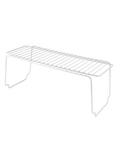Stackable shelf, Bridge, ldpe coating, white, 45x19xH18 cm