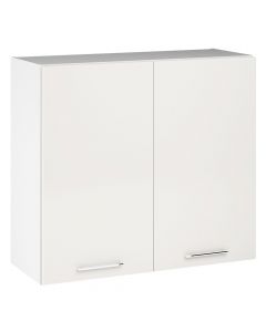 Wall cabinet, melamine, white gloss, 80x31.6xH72 cm