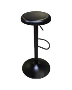 Bar stool, metallic structure (black), metallic seat (black), Ø35 xH81.5 cm