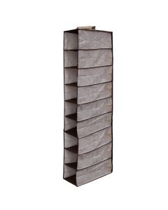 Storage Shelf, non-woven cloth, brown/beige, 30x13xH120 cm